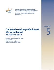 Contrats de services professionnels liés au traitement de l’information (Professional Service Contracts Related to Service Processing)