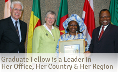 Graduate Fellow is a Leader in Her Office, Her Country and Her Region