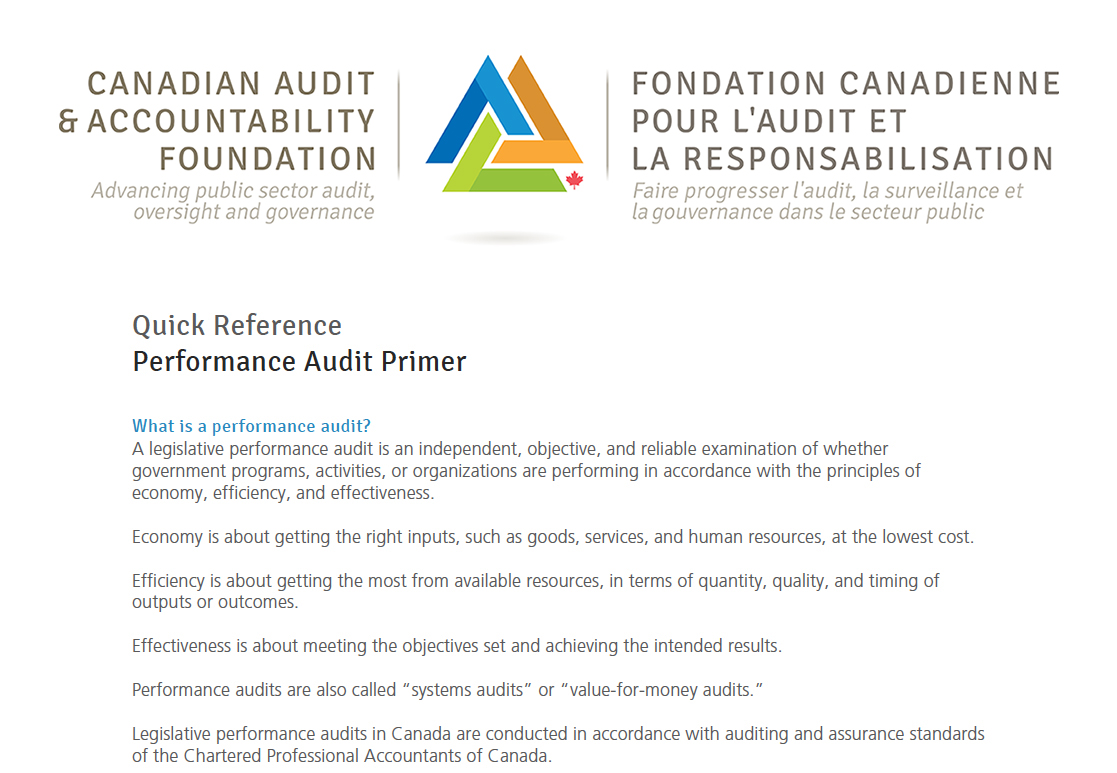 Performance Audit Primer